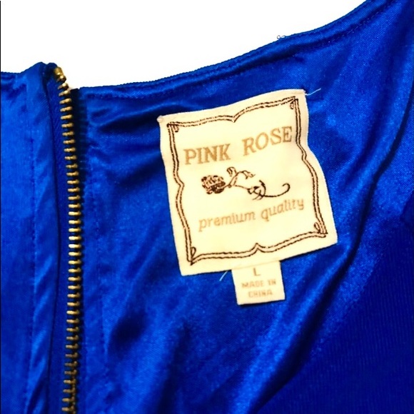 Blue strapped midi dress - Picture 5 of 7